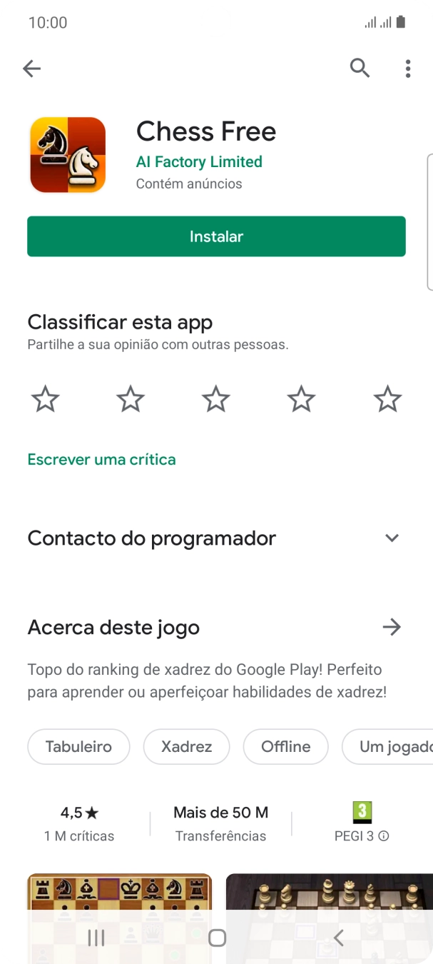 Prima a tecla de início para terminar e voltar ao ecrã inicial.