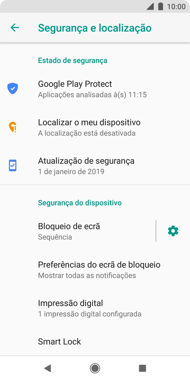 Prima Bloqueio de ecrão e introduza o código de bloqueio do telefone atual.