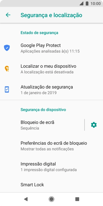 Prima Bloqueio de ecrão e introduza o código de bloqueio do telefone atual.