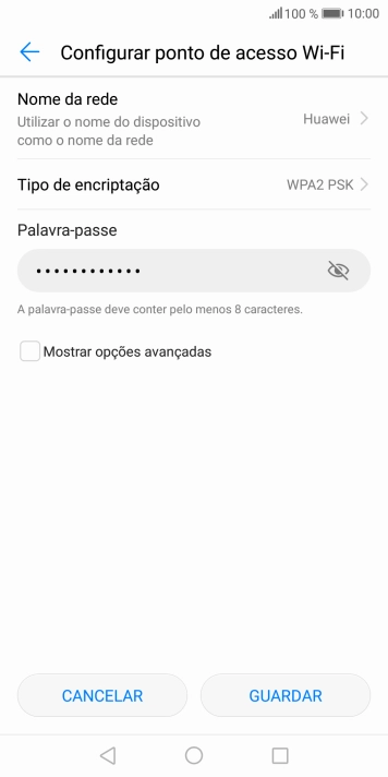 Prima Nome da rede.