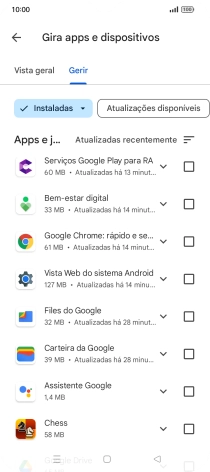 Prima a app pretendida.