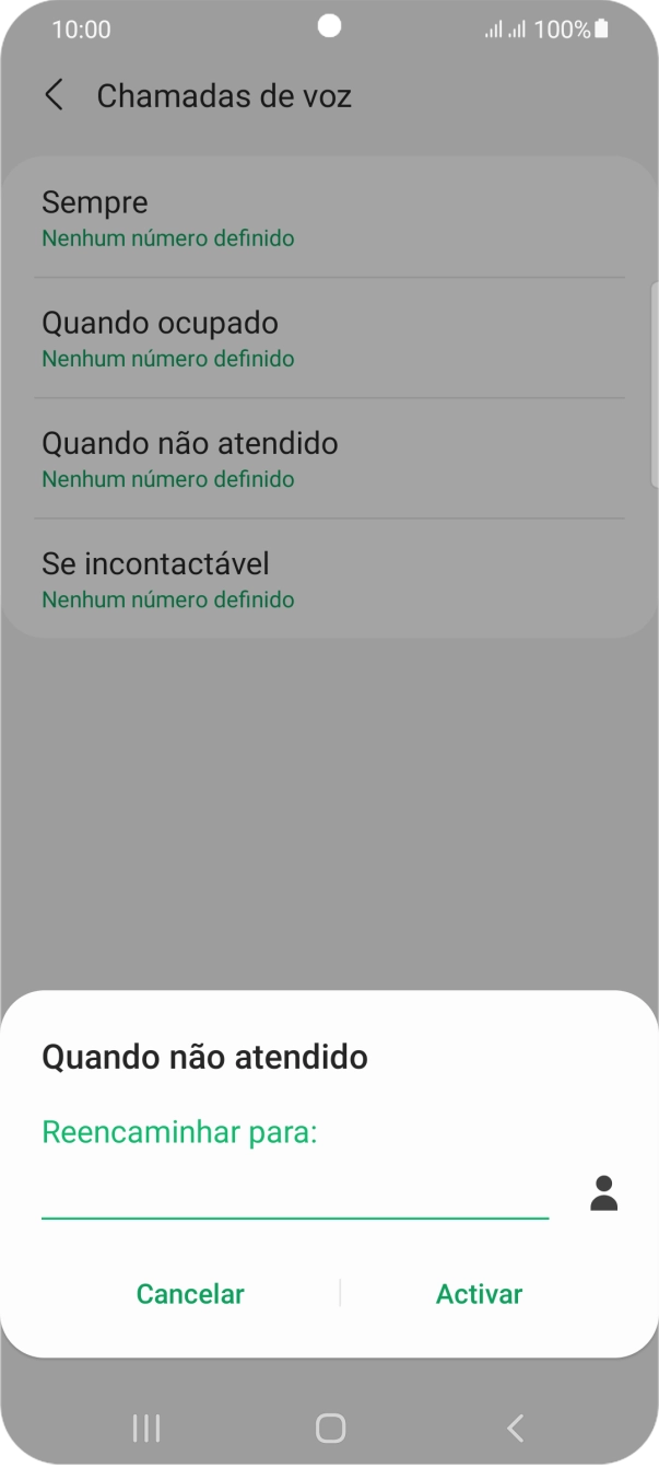 Introduza 123 e prima Activar.