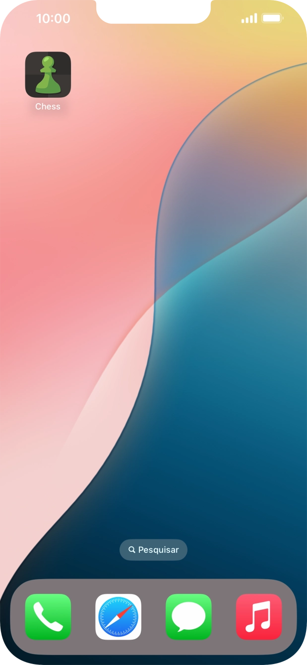 Mantenha premida por um momento a app pretendida.