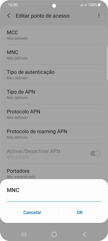 Introduza 01 e prima OK.