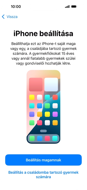 Válaszd a Beállítás magamnak lehetőséget.