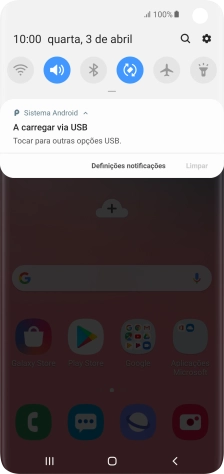 Prima Tocar para outras opções USB..