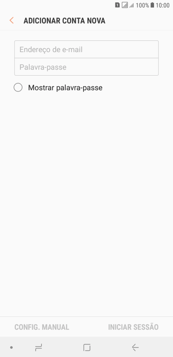 Prima Endereço de e-mail e introduza o seu endereço de e-mail Vodafone.