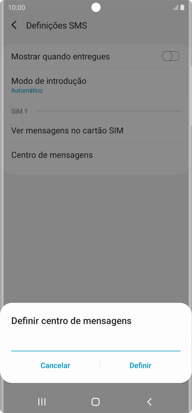 Introduza +351911616161 e prima Definir.