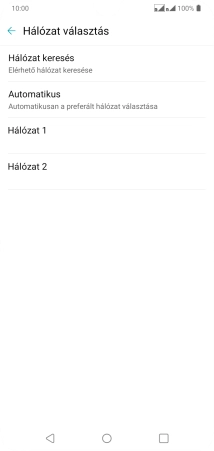 Válaszd ki a kívánt hálózatot.