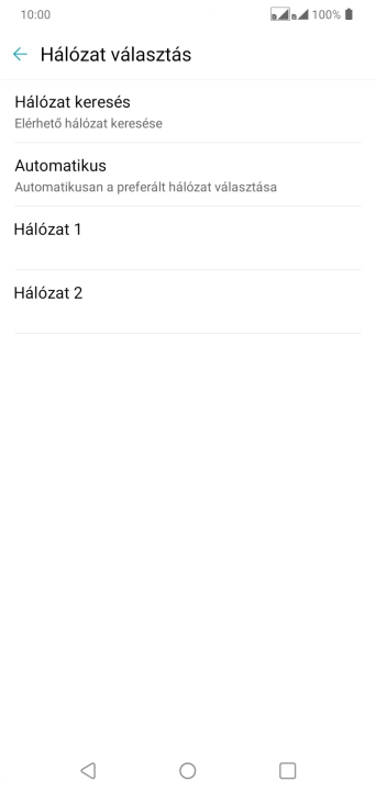 Válaszd ki a kívánt hálózatot.