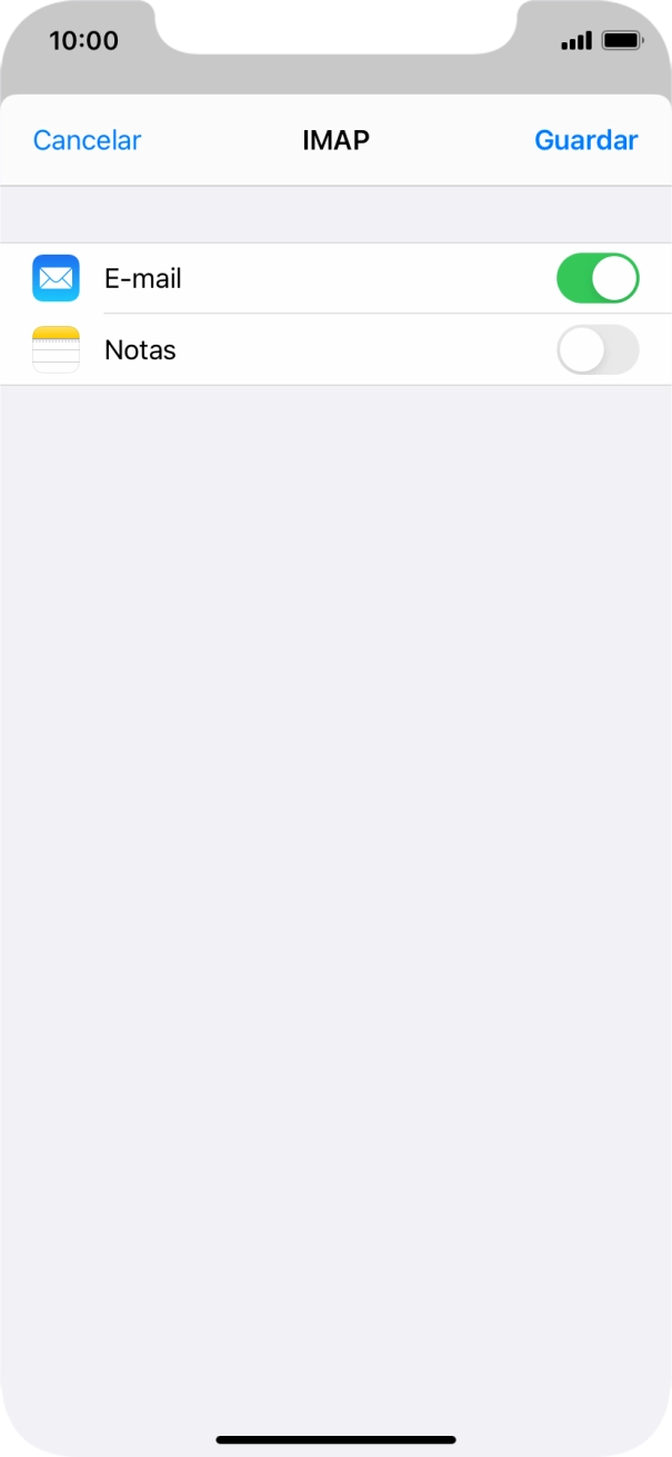 Prima Guardar. A sua conta de e-mail está agora configurada. Se pretender escolher definições adicionais para o servidor de receção e envio, siga os passos seguintes.