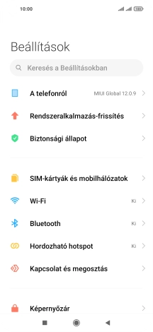 Válaszd a SIM-kártyák és mobilhálózatok lehetőséget.