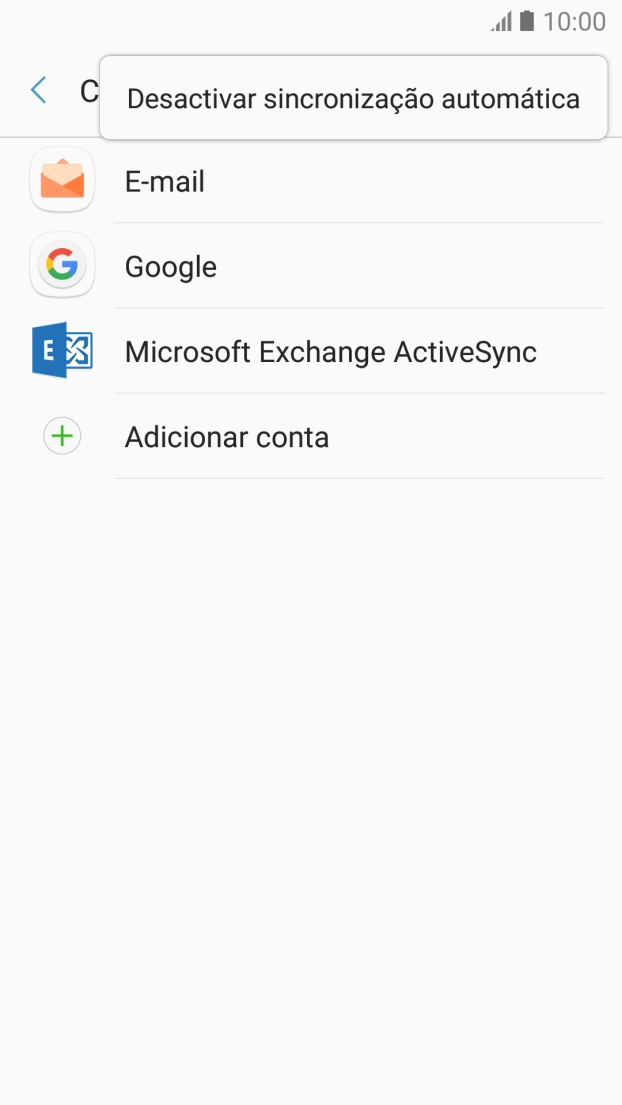 Prima Desactivar sincronização automática.