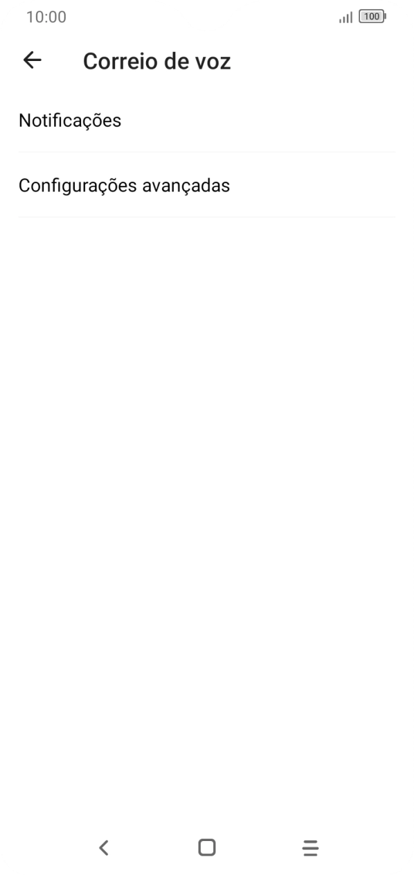 Prima Configurações avançadas.