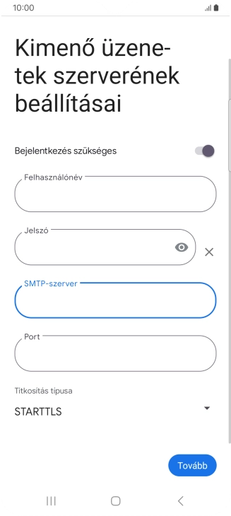 Kattints a „Port” alatti mezőre, és írd be a következőt: 993.