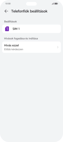 Válaszd a SIM- kártya nevét.