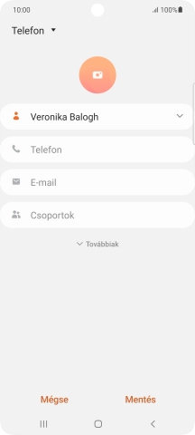 Kattints a Telefon mezőre, és írd be a kívánt telefonszámot.