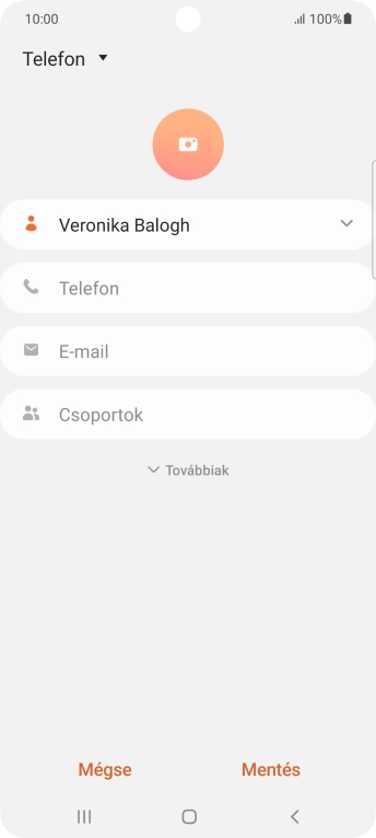 Kattints a Telefon mezőre, és írd be a kívánt telefonszámot.