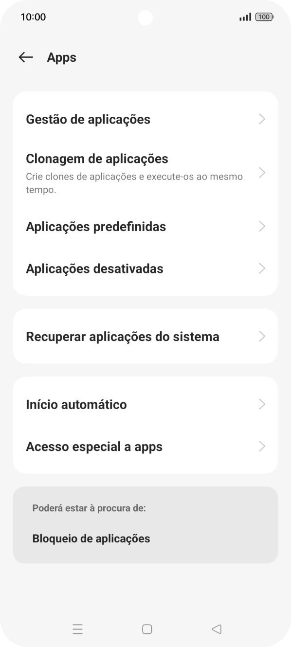 Prima Gestão de aplicações.