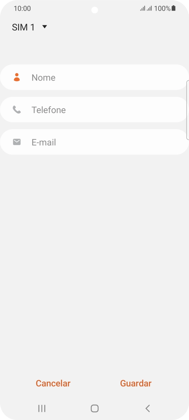 Prima a lista suspensa da lista de contactos.