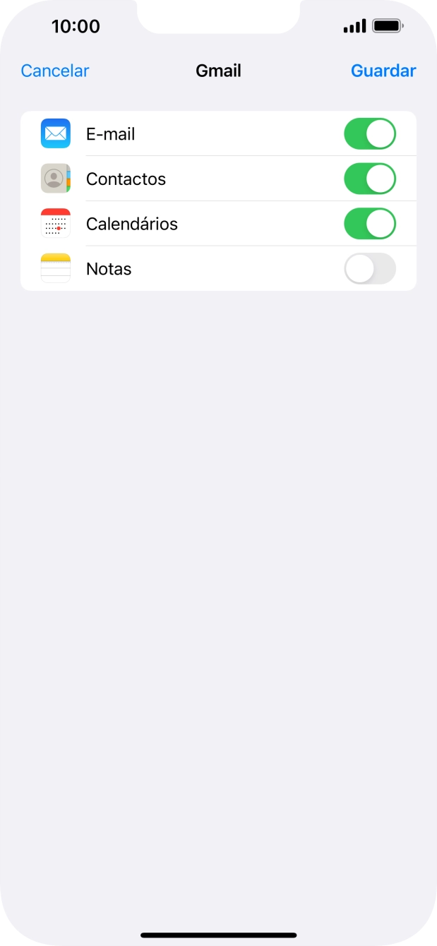 Se o ecrã mostrar esta imagem, a sua conta foi identificada e configurada automaticamente. Siga as indicações no ecrã para introduzir informações adicionais e concluir a configuração.