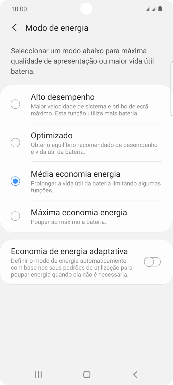 Prima a tecla de início para terminar e voltar ao ecrã inicial.