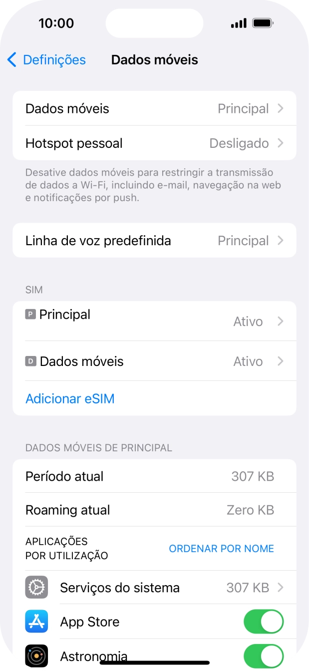 Para voltar ao ecrã inicial, deslize o dedo de baixo para cima a partir da base do ecrã.