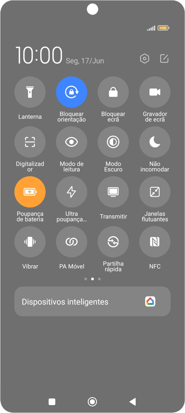 Prima a tecla de início para terminar e voltar ao ecrã inicial.
