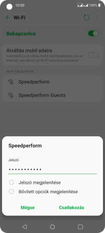 Írd be a Wi-Fi hálózatodhoz tartózó jelszót, és válaszd a Csatlakozás lehetőséget.