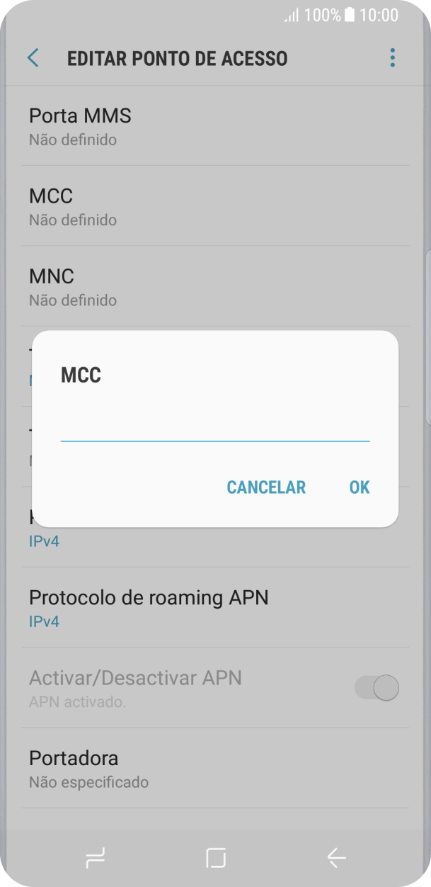 Introduza 268 e prima OK.
