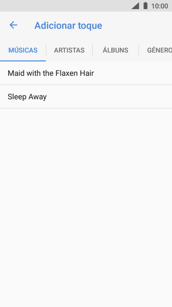 Prima o tom de toque pretendido.