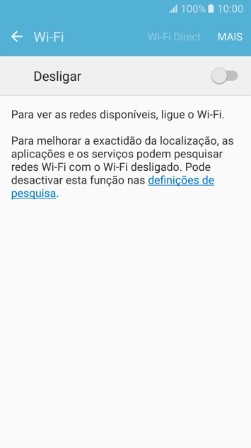 Prima o indicador para ativar a função.