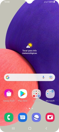 Deslize o dedo para baixo a partir do topo do ecrã.