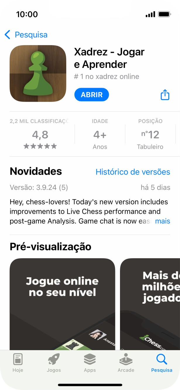 Para voltar ao ecrã inicial, deslize o dedo de baixo para cima a partir da base do ecrã.