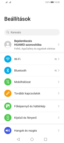 Válaszd a Mobilhálózat lehetőséget.