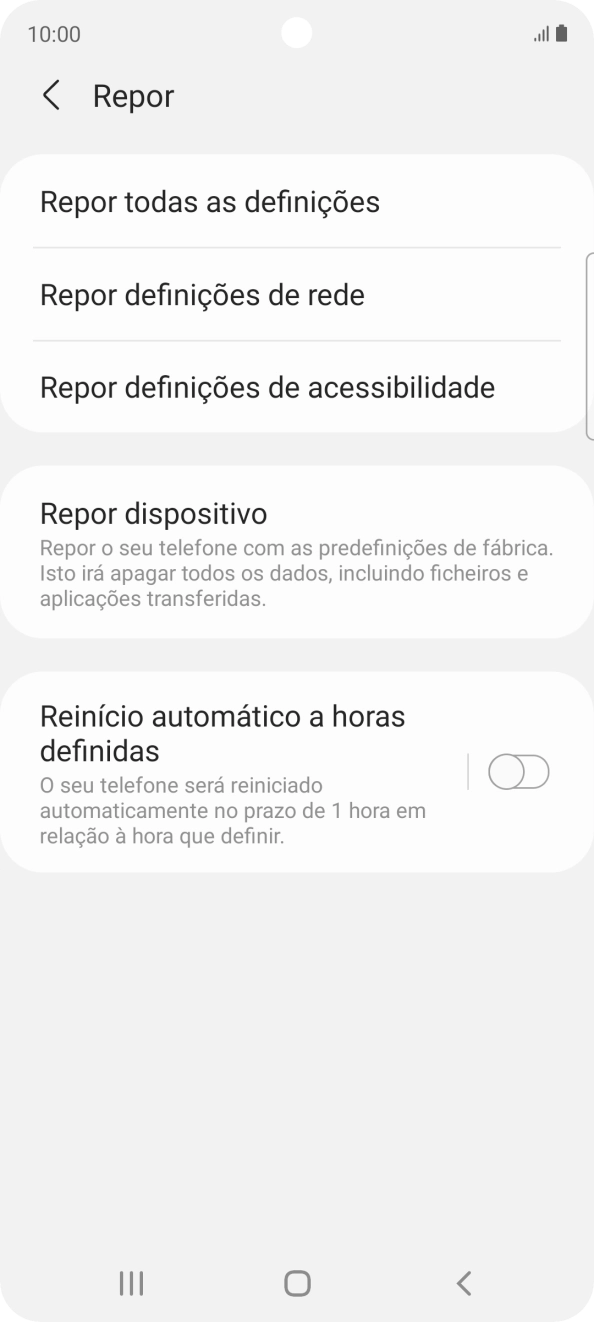 Prima Repor dispositivo.