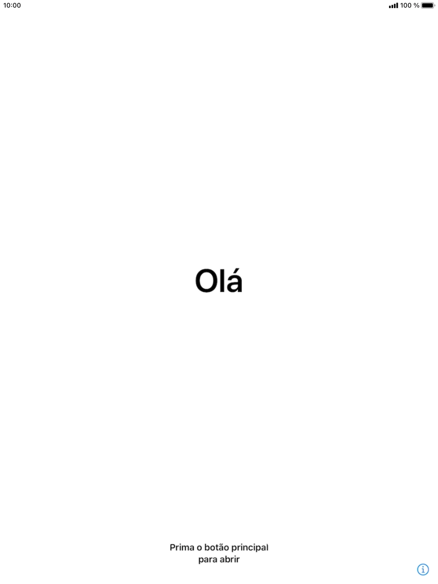 Prima a tecla de início.