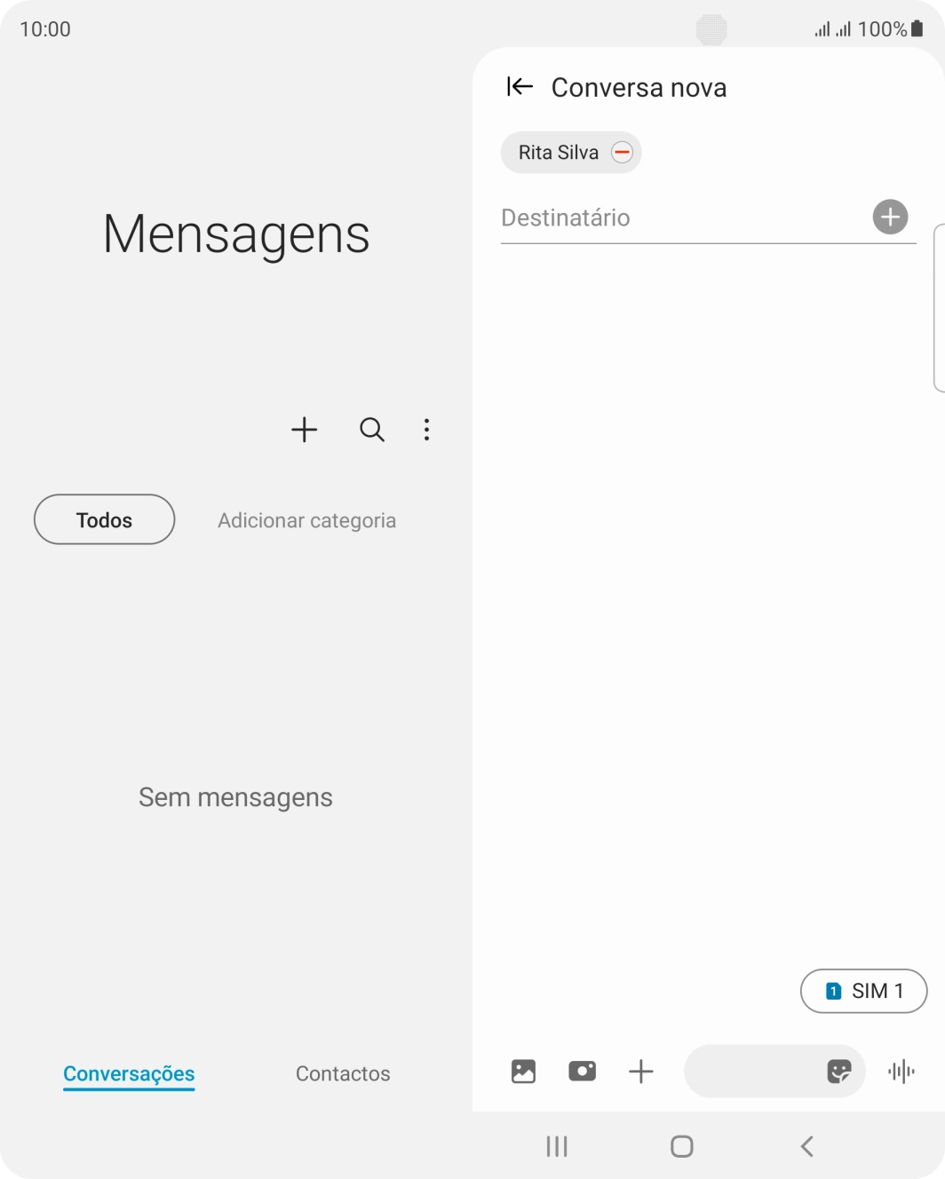 Prima o ícone de cartão SIM para escolher o cartão SIM pretendido.