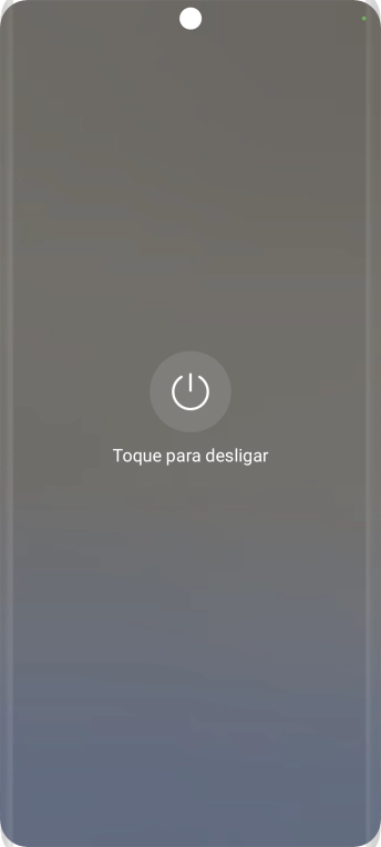 Prima Toque para desligar.