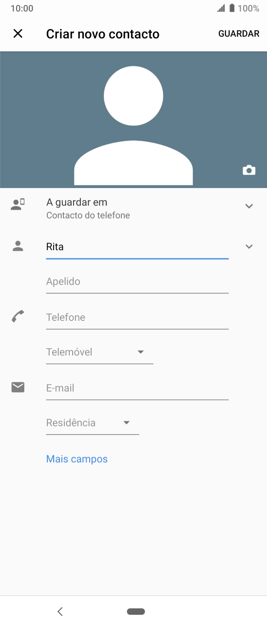 Prima Apelido, e introduza o apelido pretendido.