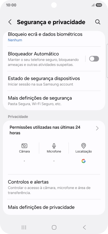 Prima Mais definições de segurança.