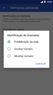 Prima Mostrar número para ativar a visualização do seu número.