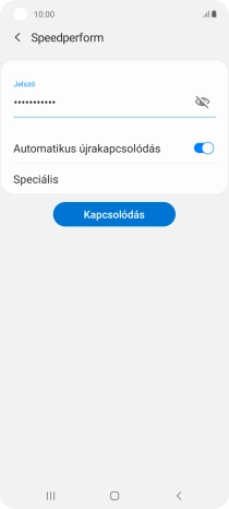 Írd be a Wi-Fi hálózatodhoz tartózó jelszót, és válaszd a Kapcsolódás lehetőséget.