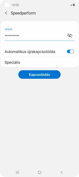 Írd be a Wi-Fi hálózatodhoz tartózó jelszót, és válaszd a Kapcsolódás lehetőséget.