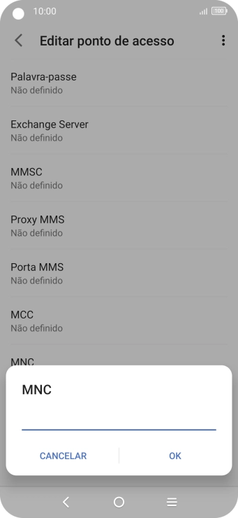 Introduza 01 e prima OK.