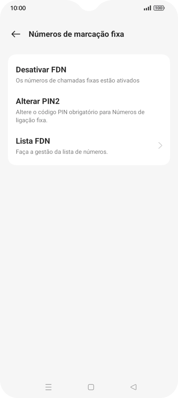 Prima Desativar FDN.