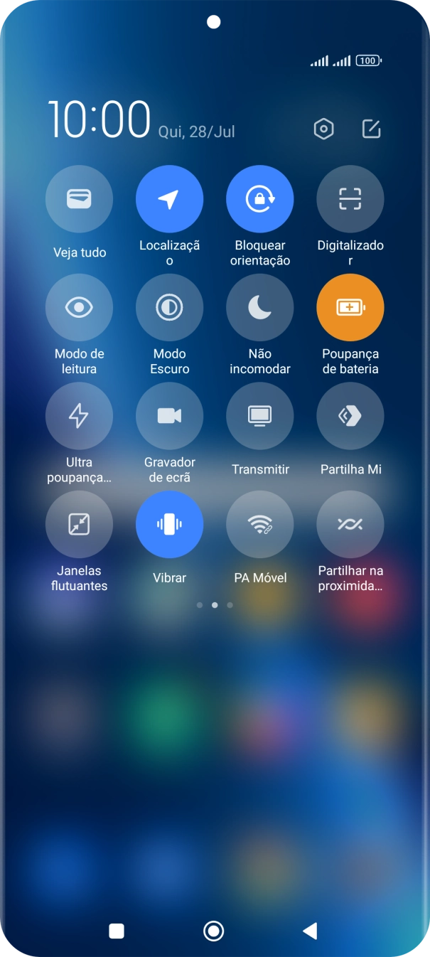Prima a tecla de início para terminar e voltar ao ecrã inicial.