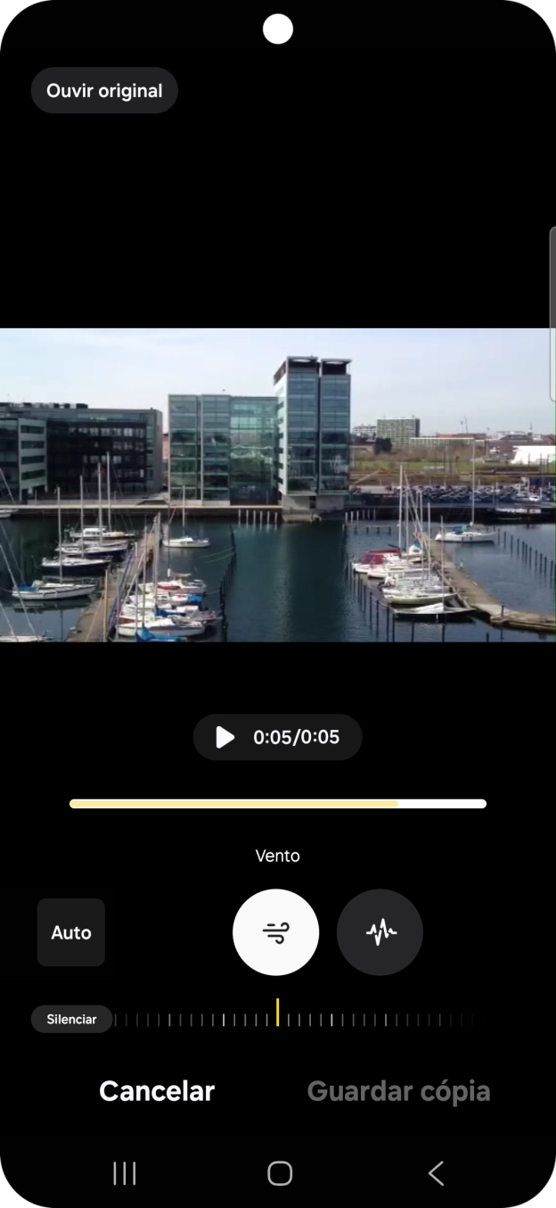 Prima o tipo de som pretendido.