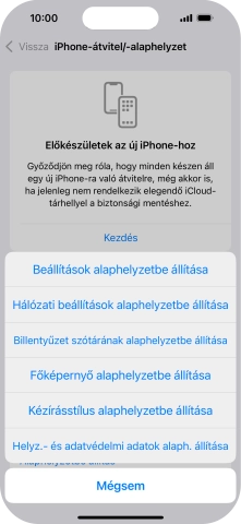 Válaszd a Beállítások alaphelyzetbe állítása lehetőséget.