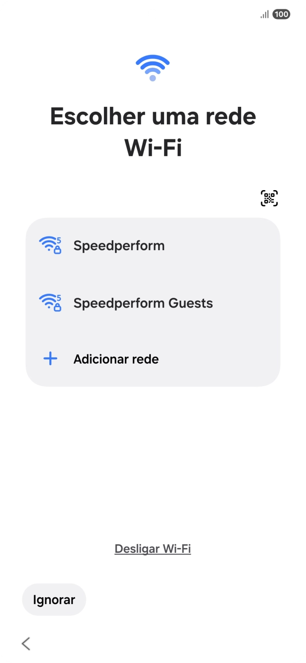 Prima a rede Wi-Fi pretendida.
